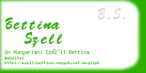 bettina szell business card